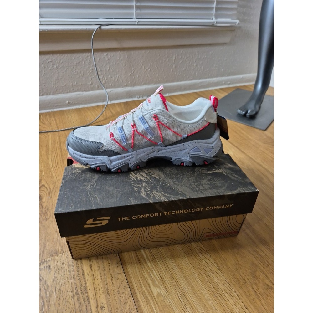 Skechers Women's D'lites Hiker-Hillock Trail Shoes Good Year Off White/Gray  8.5